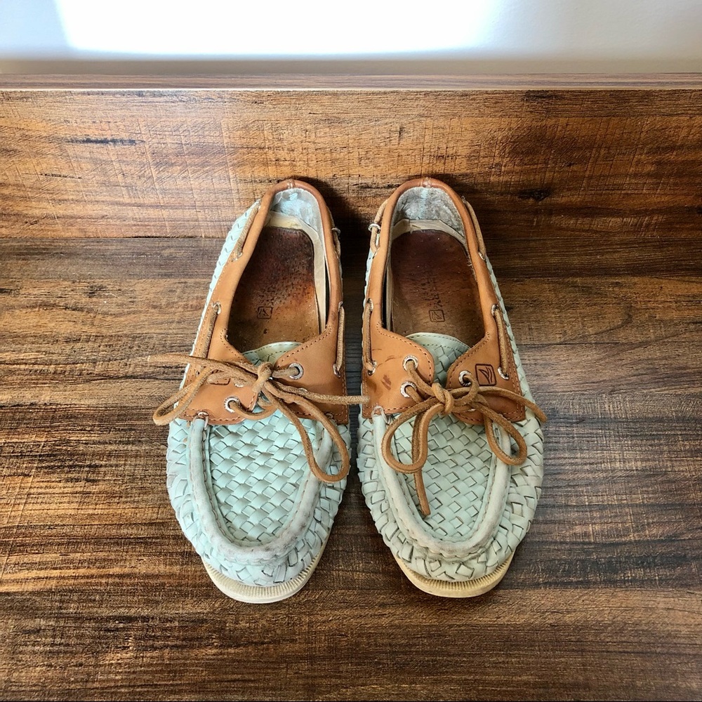 Sperry Top-Sider Woven Leather Boat Shoes